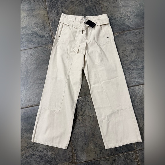 NWT Marissa Webb Bo Paper Bag Canvas Patched
Boyfriend Pant in Oat‎ Sz 8 $345 - Picture 6 of 10